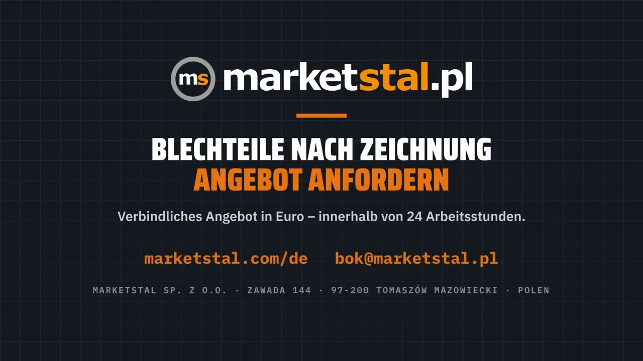 Laserschneiden und Abkanten von Blech bei Marketstal — Videovorschau
